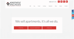 Desktop Screenshot of apartmentspecialists.co.nz